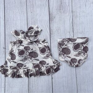 Kate Quinn 12-18 Months Sunflower Open Back Dress & Bloomer Set